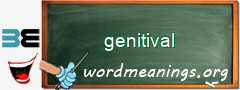 WordMeaning blackboard for genitival